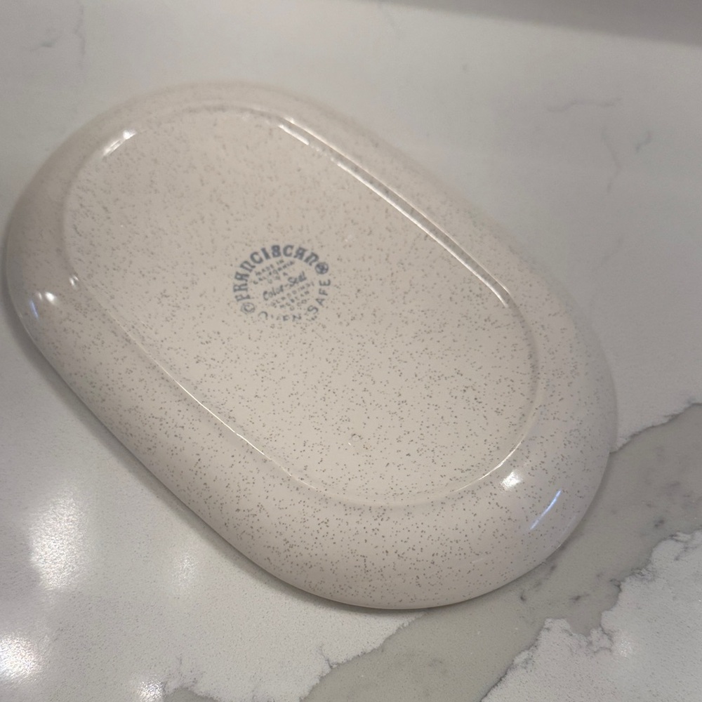 Franciscan Mid-Century Modern Butter Dish with Atomic Starburst Design - Picture 3 of 7